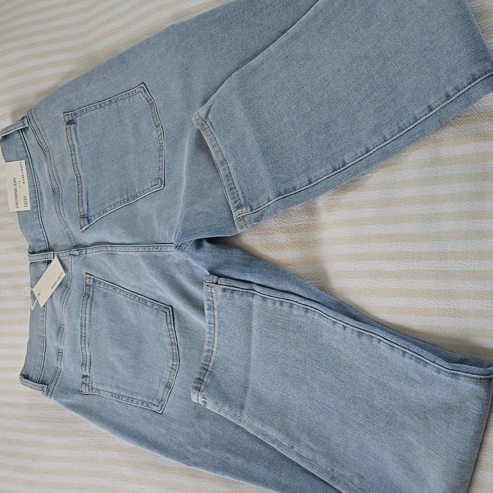 Warp + Weft Light Wash Girlfriend Jeans Size:12 - Picture 2 of 8